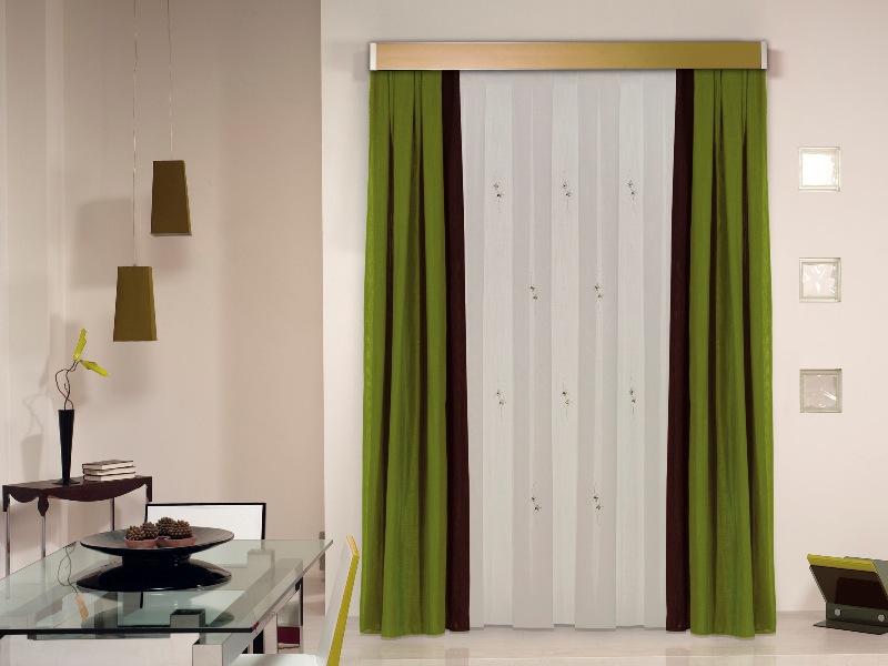 cortinas color greenery