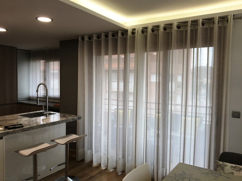 cortinas semitransparentes