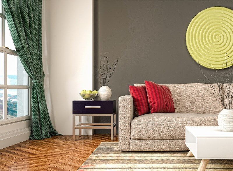 tipos colores sofa cortina cojin